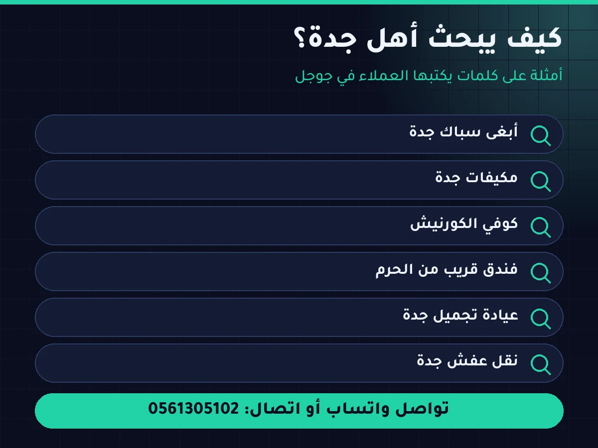 كيف يبحث أهل جدة في جوجل - كلمات اعلانات جوجل جدة